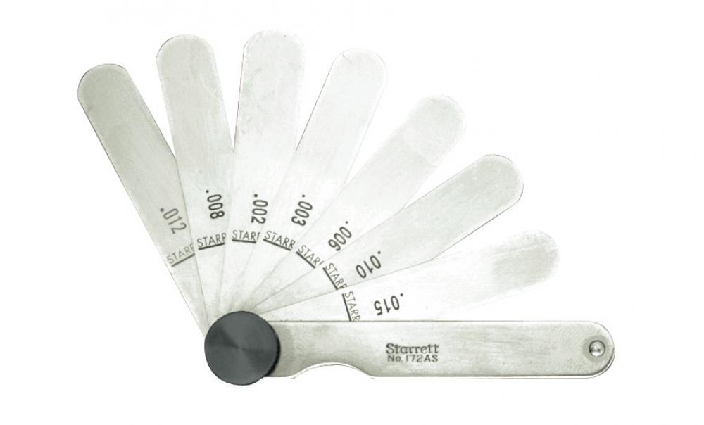 SS THICKNESS GAGE, 9 LEAVES 0. 0015&#34; TO 0.015&#34;