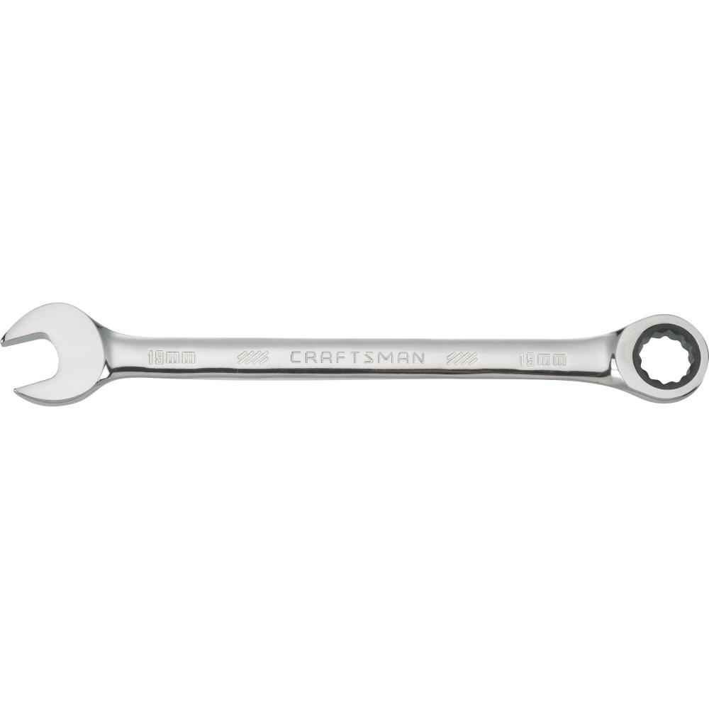 CRAFTSMAN Ratcheting Wrench, Metric, Reversible, 19Mm, 72-Tooth, 12-Point