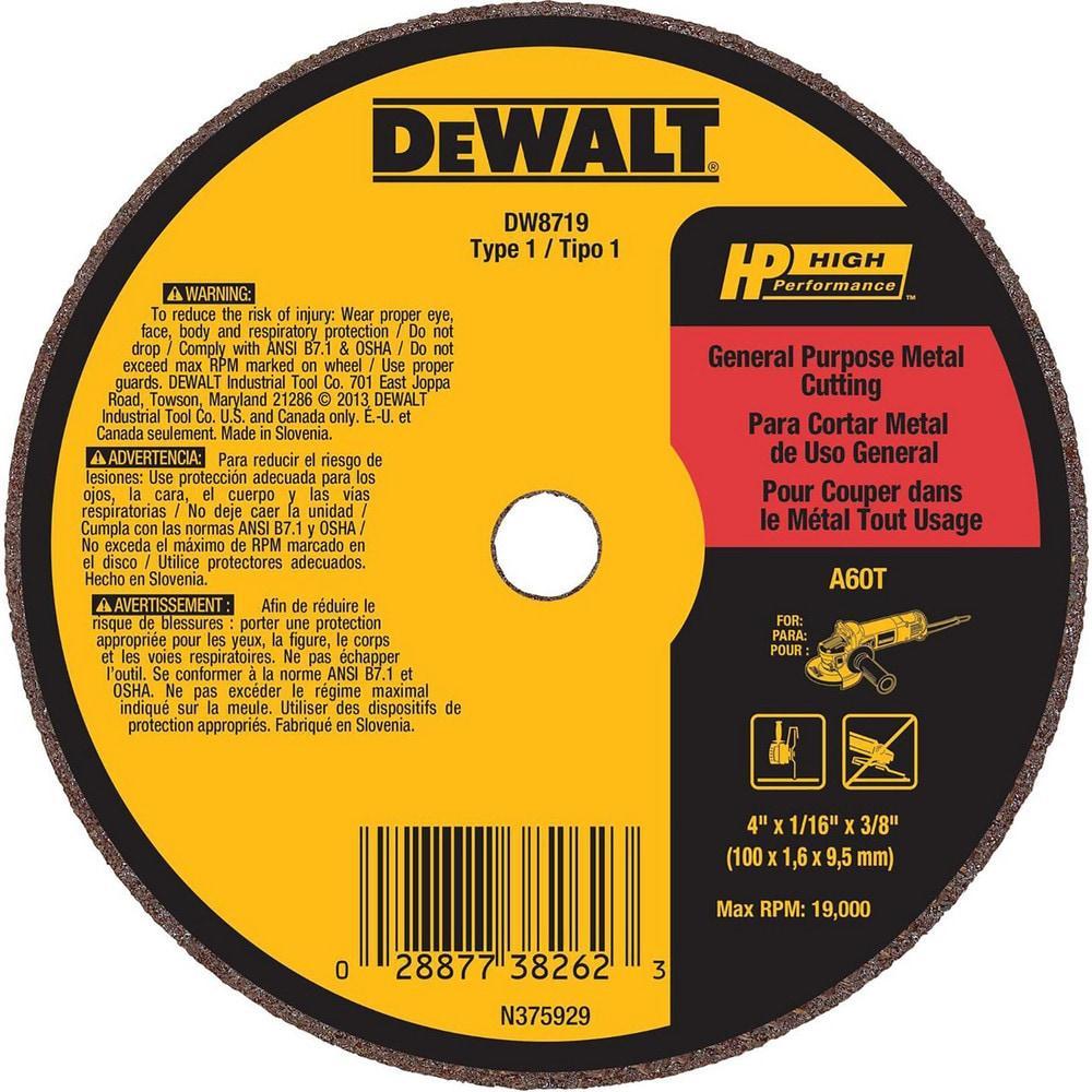 DEWALT A60T Wheel, 4-Inch X 1/16-Inch X 3/8-Inch