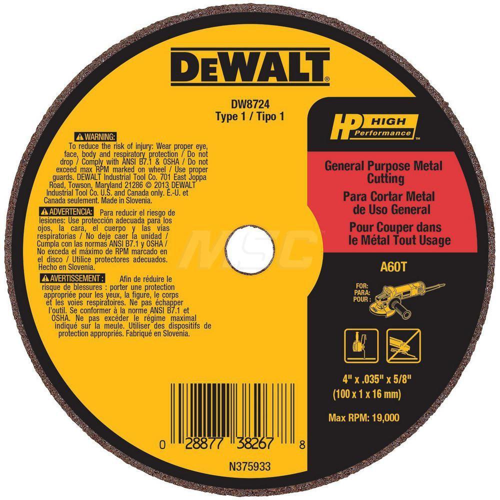 DEWALT A60T Wheel, 4-Inch X .035-Inch X 5/8-Inch
