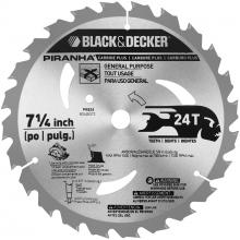 BLACK AND DECKER PR824  P - BLACK+DECKER 7-1/4" Piranha Carbide Plus 24T Blade