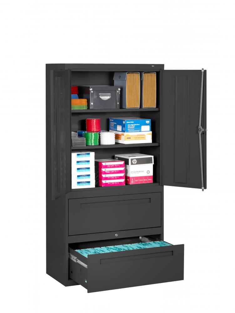 Assembled Storage Cabinet with File Drawers